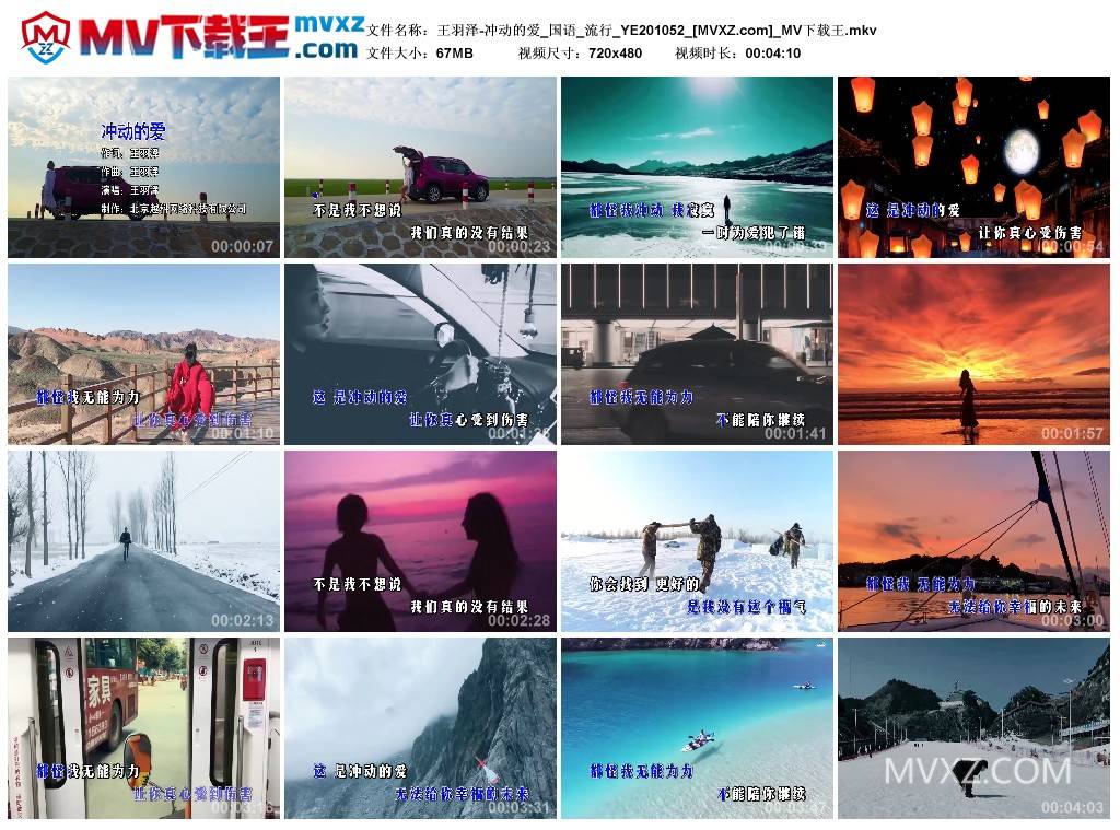 王羽泽-冲动的爱_国语_流行_YE201052